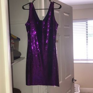 Purple sequence dress